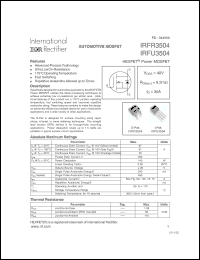 Click here to download IRFR3504 Datasheet