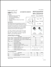 Click here to download IRFR3504PbF Datasheet