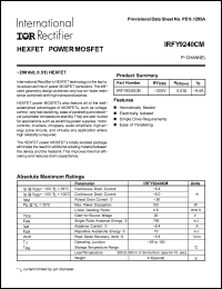 Click here to download IRFY9240 Datasheet