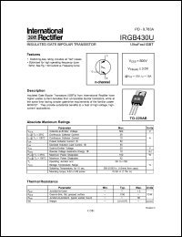 Click here to download IRGB430 Datasheet