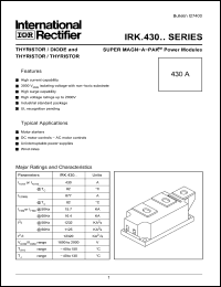 Click here to download IRK430 Datasheet