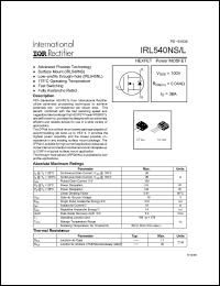 Click here to download IRL540NS Datasheet