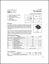 Click here to download IRL5602 Datasheet