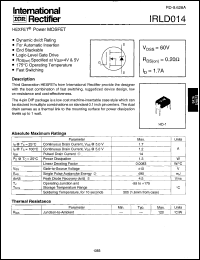 Click here to download IRLD014 Datasheet