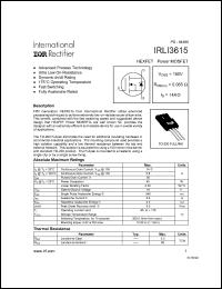 Click here to download IRLI3615 Datasheet