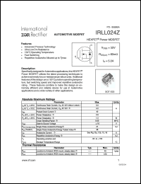 Click here to download IRLL024Z Datasheet