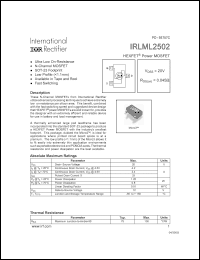 Click here to download IRLML2502 Datasheet