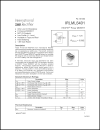 Click here to download IRLML6401 Datasheet