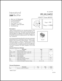 Click here to download IRLML6402TR Datasheet