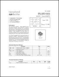 Click here to download IRLMS1503 Datasheet