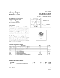 Click here to download IRLMS1902 Datasheet