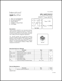 Click here to download IRLMS2002 Datasheet