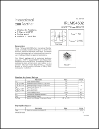 Click here to download IRLMS4502 Datasheet