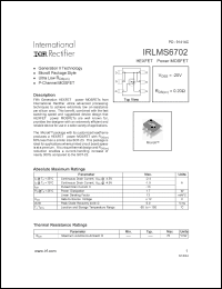 Click here to download IRLMS6702 Datasheet