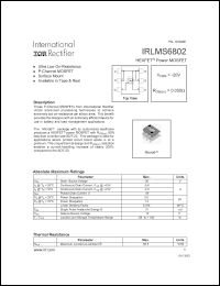 Click here to download IRLMS6802 Datasheet