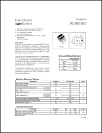 Click here to download IRLR8103V Datasheet