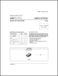 Click here to download MBRS130TRPBF Datasheet