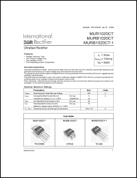 Click here to download MUR1020 Datasheet