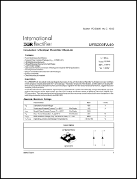 Click here to download UFB200FA40 Datasheet