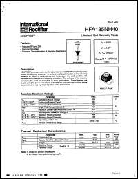 Click here to download HFA135NH40 Datasheet