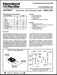 Click here to download HFA30PB120 Datasheet