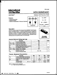 Click here to download HFA160MD40C Datasheet