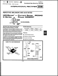 Click here to download IRC540-007 Datasheet