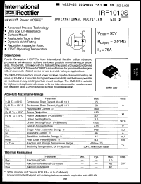 Click here to download IRF1010S Datasheet