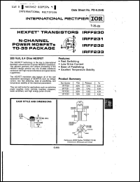 Click here to download IRFF231 Datasheet