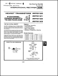 Click here to download IRFF9121 Datasheet