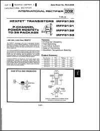 Click here to download IRFF9132 Datasheet