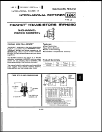 Click here to download IRFH250 Datasheet