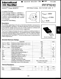 Click here to download IRFIP9240 Datasheet