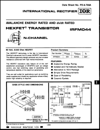 Click here to download IRFM044D Datasheet