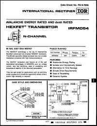 Click here to download IRFM054D Datasheet