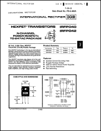 Click here to download IRFP040 Datasheet