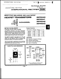 Click here to download IRFP241 Datasheet