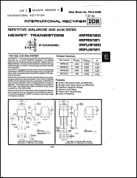 Click here to download IRFR9121 Datasheet