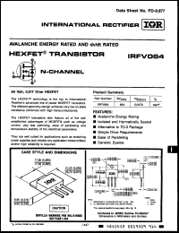 Click here to download IRFV064U Datasheet