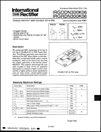 Click here to download IRGDDN300K06 Datasheet