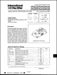 Click here to download IRGDDN400K06 Datasheet