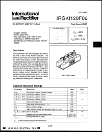 Click here to download IRGKI120F06 Datasheet