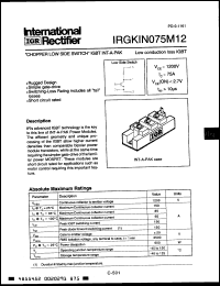 Click here to download IRGKIN075M12 Datasheet