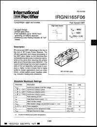 Click here to download IRGNI165F06 Datasheet