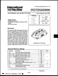 Click here to download IRGTDN300M06 Datasheet