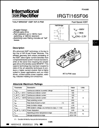 Click here to download IRGTI165F06 Datasheet