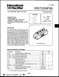 Click here to download IRGTI200F06 Datasheet