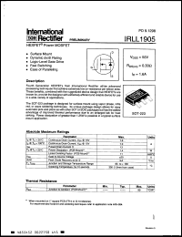Click here to download IRLL1905 Datasheet