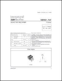 Click here to download MBRB745TRRPBF Datasheet