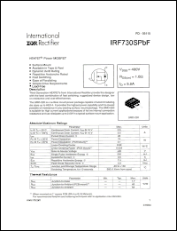 Click here to download IRF730SPBF Datasheet